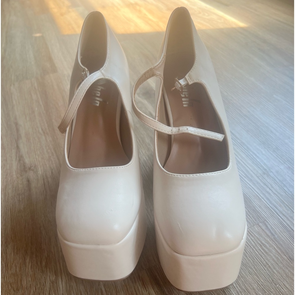 White Platform Heels - Picture 3 of 7